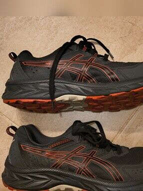 ASICS Venture 9.  Black with Red Accents.  Men's Trail Running Shoes